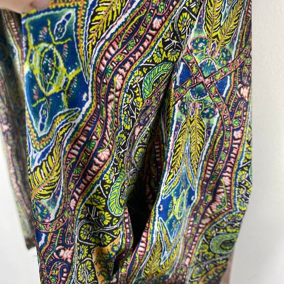 VICTORIAS SECRET Paisley Kimono Robe Geometric Multicolor Satin Womens Sz XS NWT - Picture 4 of 10